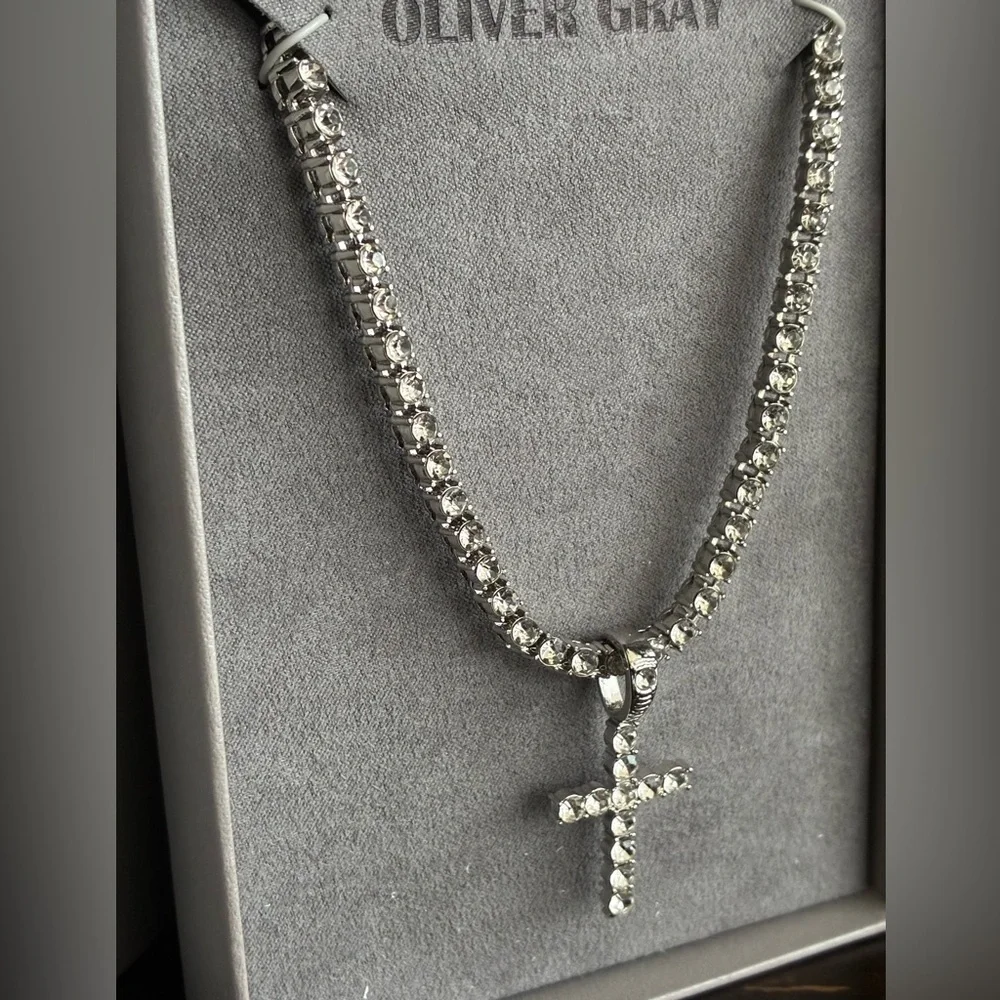 Silver Cross Pendant Necklace